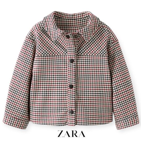Zara Other - ZARA Kids | Maroon | PLAID OVERSHIRT